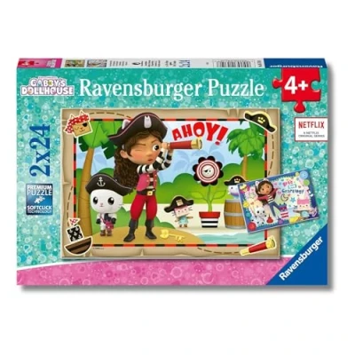 Imagen de Ravensburger Puzzle Gabby&#039;s Dollhouse, Rompecabezas para Niños de 4+ Años, Juego Educativo y Estimulante, 2 Puzzles 24 Piezas