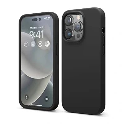Imagen de elago Compatible con iPhone 14 Pro, Funda de Silicona líquida, Protectora Cuerpo Completo, a Prueba Golpes, Delgada para teléfono, Forro Microfibra Suave antiarañazos, 6.1