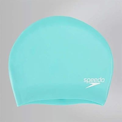 Imagen de Speedo Long Hair Swimming Cap Green One Size Gorro de natación Unisex Adulto, Verde, Talla Única