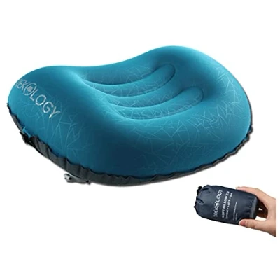 Imagen de TREKOLOGY Almohada de Camping y Viaje Inflable Ultraligera ALUFT 2.0 Comprimible, compacta, cómoda, Hinchable ergonómica para el Cuello Apoyo Lumbar IR