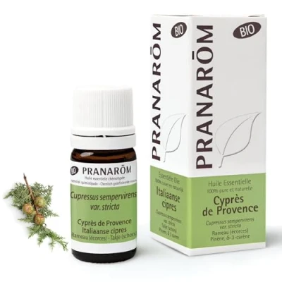 Imagen de PRANAROM Ciprés de Provenza Bio Aceite Esencial Cupressus Sempervirens Rama Respiración Vías Urinarias Confort Circulatorio Curas Depurativas y Adelgazamiento AEQT 5ml
