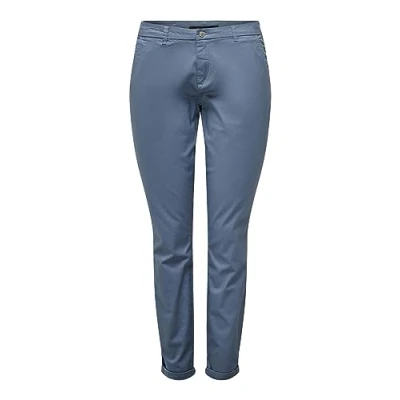 Imagen de ONLY Onlparis Reg Chino Pant Pnt Noos Pantalón, Blue Mirage, 36W x 32L Mujeres