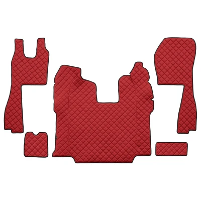 Imagen de F CORE FL10 RED Juego de alfombrillas suelo Ecopiel delante 5 Rojo SCANIA: P,G,R,T series