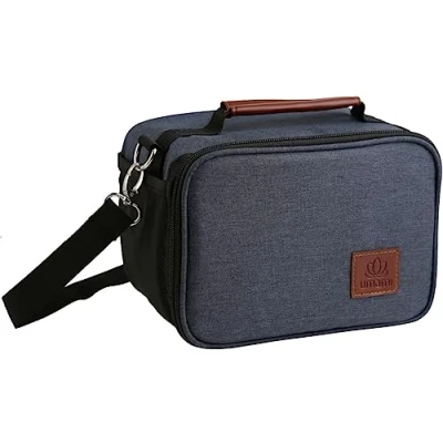 Imagen de Umami Bolsa de Almuerzo aislada para Mujeres/Hombres, Linda el Trabajo y Picnic, contenedor Grande bento con múltiples Compartimentos, Ajustable