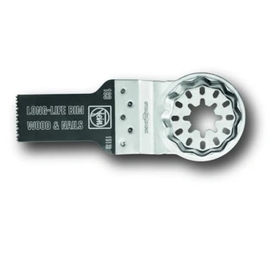 Imagen de FEIN E Cut Long Life, Set de 5 hojas sierra, 65x50 mm, Alojamiento Starlock SL, Bimetal dentado madera trabado para todos los materiales derivados la madera, placa cartón yeso y plástico
