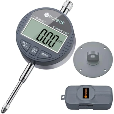 Imagen de Neoteck Indicador Digital 0.01/0.0005&#039;&#039; 25.4mm Relojes Comparadores Calibre Medición del Dial de Sonda Rango 0 / 1&#039;&#039; Prueba Electrónico
