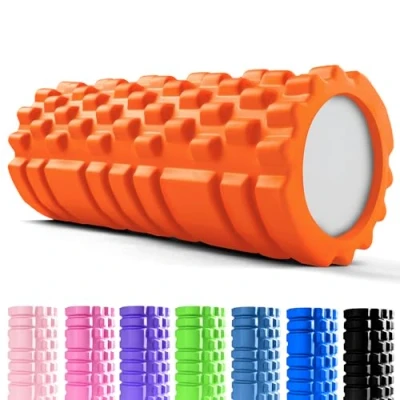 Imagen de unycos Rodillo para Masajes Musculares【33x14 cm】Cilindro de Espuma Dura Fitness, Terapia con Foam Roller Herramienta Automasaje Mayor Recuperación y Flexibilidad (Naranja)