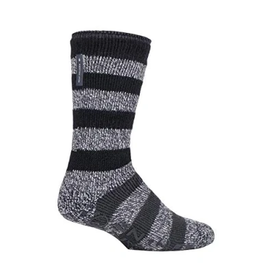 Imagen de HEAT HOLDERS Hombre Invierno Antideslizantes Calcetines para Andar por Casa (Raya negra (Oakley), 39 45 EU)
