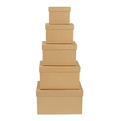 Imagen de Ideen mit Herz Caja de regalo con tapa (5 tamaños diferentes, tamaño grande a pequeño, cartón jarra, ideal para cumpleaños y boda, rectangular 8 18 cm