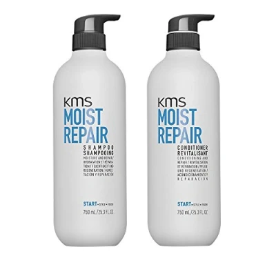 Imagen de Champú y acondicionador KMS para reparación húmeda cabello seco de 750 ml