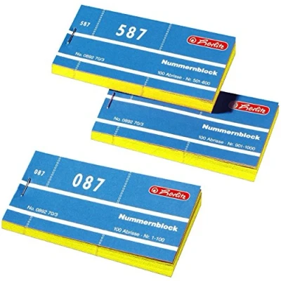 Imagen de Herlitz 892703 Números bloques 1 1000 Número 10 x 100 resguardos