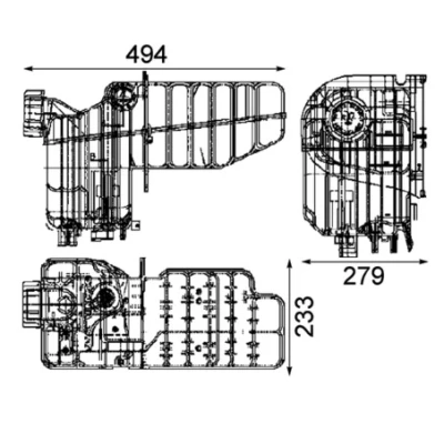 Imagen de Tanque de expansión, refrigerante MAHLE ORIGINAL CRT 53 000S