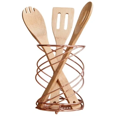 Imagen de Premier Housewares Kuper Soporte para Utensilios, Color Oro Rosa, Metal, 13 cm