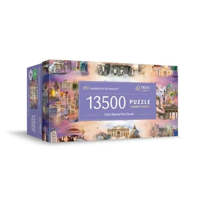 Imagen de Trefl Prime Puzzle UFT: Cities Beyond The Clouds 13500 Piezas, Puzle de Gran Formato con una Imagen monumentos Famosos, Colaje, Bio, Eco, Entretenimiento para Adultos y niños a Partir 12 años