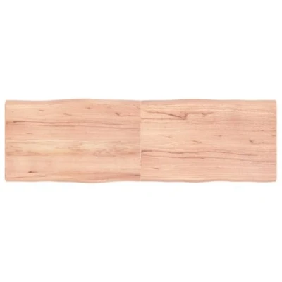 Imagen de vidaXL Tablero de Mesa, Superficie Escritorio, Repuesto, Estantería Comedor, Madera Maciza Tratada Borde Natural Marrón Claro