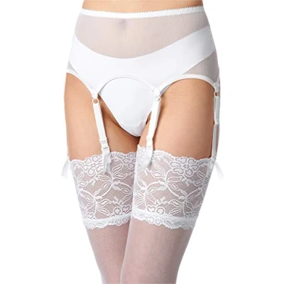 Imagen de Merry Style Liguero de Encaje Lencería Sexy Ropa Interior Mujer MS10191GA (Marfil, XXL)