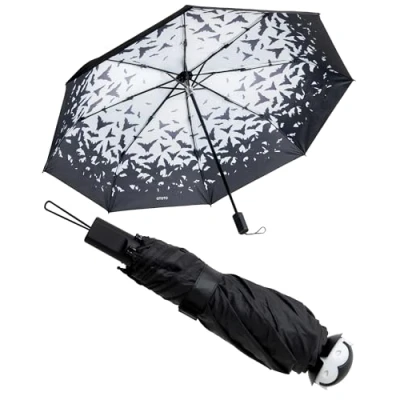 Imagen de OTOTO Spookula paraguas de vampiro único, plegable, accesorios góticos, regalos geniales, gótico, blanco y negro, lindo, lluvia, plegable