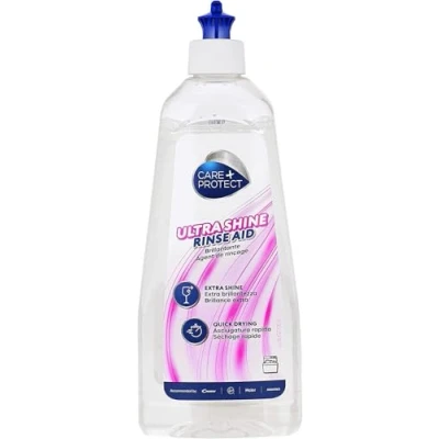 Imagen de CARE + PROTECT Brillo Extra Universal Abrillantador Para Lavavajillas, Potente Sobre Manchas Y Halos, Favorece Un Secado Más Rápido, 500 ml