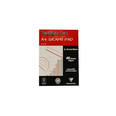Imagen de Technik Papel milimetrado (A4, 80 páginas y 40 hojas, cuadrícula de 2, 10 20 mm)