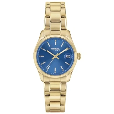 Imagen de BREIL Reloj DE Mujer Elegancia CLÁSICA Esfera Monocolor Movimiento Azul Claro Hora Solo 3 CUARZOS LANCHE y Pulsera Acero Color Oro EW0599