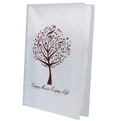 Imagen de Carpeta De Almacenamiento Papel Para Archivo Partituras MúSica Soporte Documentos Archivos Hojas En Blanco PláStico A4 TamañO 40 Bolsillos (áRbol Blanco)