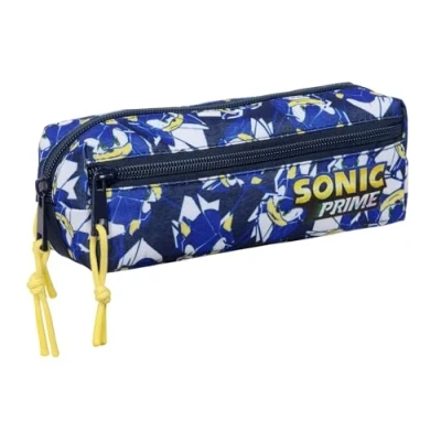 Imagen de Sonic City Portatodo Triple Pequeño, Estuche Infantil, Niño, Ideal para Niños en Edad Escolar, Cómodo y Versátil, Calidad Resistencia, 22x6x8.5 cm