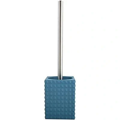 Imagen de MSV Escobilla de Baño con Soporte Poliresina Kubik Azul