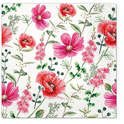 Imagen de Tete a Servilletas de papel seda 3 capas, 33 cm x cm, paquete 20 (flor frambuesa)