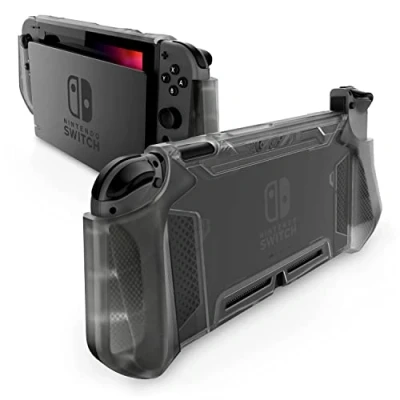 Imagen de Mumba Funda para Nintendo Switch, Protectora Robusta, híbrida de TPU con Mango [Serie Blade] Compatible Consola Switch y Controlador Joy (Frost)