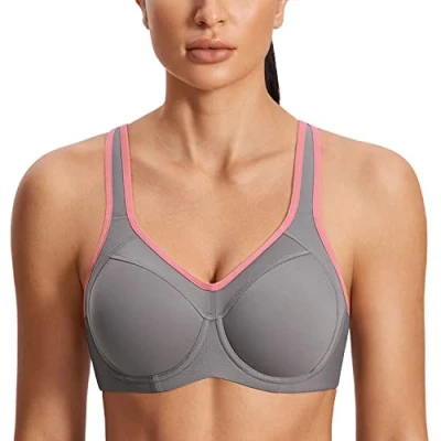 Imagen de SYROKAN Sujetador Deportivo de Alto Impacto con Aros y Fina Espuma para Mujer Multicolor #2 ES:95C (EU 80C)