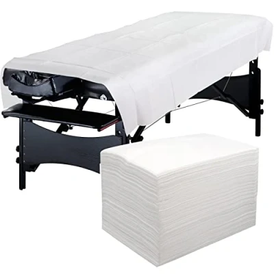 Imagen de Eqivei 100 PCS Sabanas Desechables Camilla Masaje, 100x200 cm, Sábanas no Tejidas, Para la Masaje Belleza, Tatuaje, SPA, Blanco