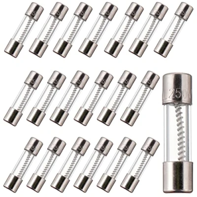 Imagen de BOJACK T5AL250V 5x20mm 5A 250V Fusibles de fundición lenta 5 Amperio 250 Voltios 0.2 x 0.78 pulgadas Tubos vidrio retardo tiempo(paquete 20 piezas)