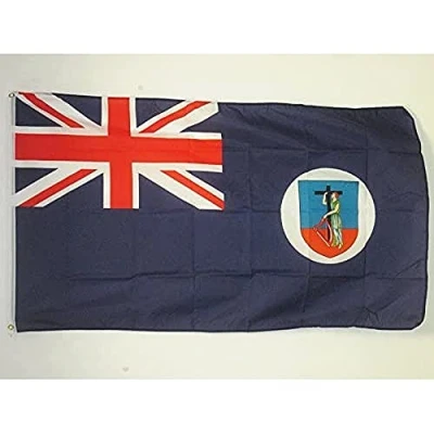 Imagen de AZ FLAG Bandera Montserrat 90x60 cm Reino Unido Uk 100% Poliéster Con Ojales de Metal integrados 50g Colores Vivos Y Resistente A La Decoloración