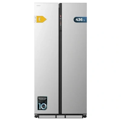 Imagen de Cecotec Frigorífico Americano Bolero CoolMarket SBS 436 SBI Inox E, Capacidad L, Clase Total NoFrost, Multi AirFlow, Fast Cooling, Modo Smart, Fresh Zone Plus, Diseño extraplano