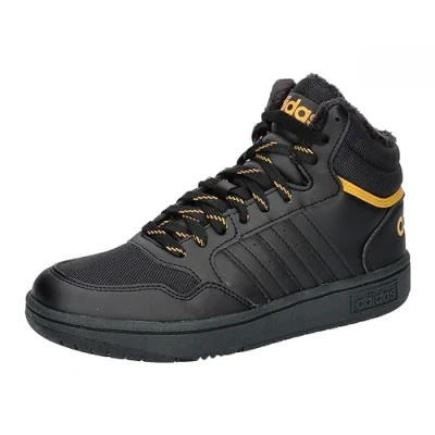 Imagen de adidas Hoops Mid 3.0 Shoes Kids, Zapatos Medio, Core Black/Core Black/Preloved Yellow, 30.5 EU