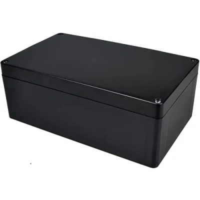 Imagen de Therlan caja de conexiones electrónica IP65, hermética grande saliente, distribución plástico, conexión eléctrica saliente (200 x 120 75 mm, negro)