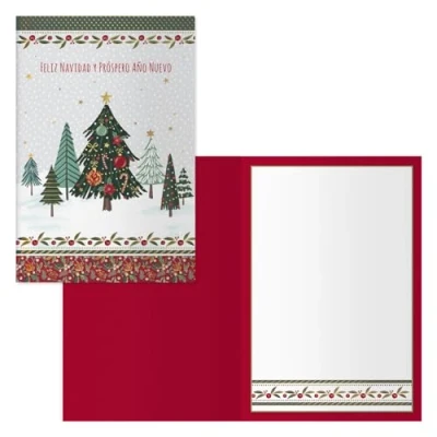 Imagen de DOHE Tarjetas de Felicitación Navidad Pack 6 unidades Tamaño: 11,5x17 cm (cerrada) Incluye sobre para guardar la tarjeta Modelo Snow