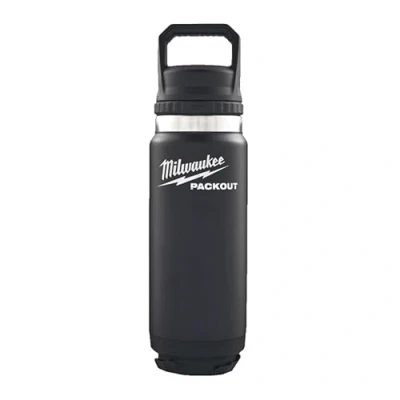 Imagen de Milwaukee 4932493468 Packout Botella con tapa para chug (1065 ml), color negro