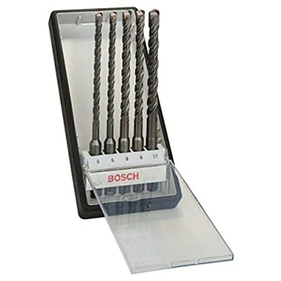 Imagen de Bosch 2 607 019 928 Juego de 5 brocas para martillos perforadores Robust Line SDS plus Ø 6,6,8,8,10 x 165mm (pack 5)