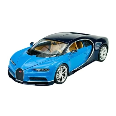 Imagen de Welly Bugatti Chiron Coupe Azul 2016 1/24 Metal Modelo Coche Die Cast Nuevo en Caja