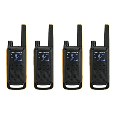 Imagen de Motorola Talkabout T82 Extreme PMR446 Radio Walkie Talkie de 2 vías, Paquete cuádruple, Color Amarillo y Negro