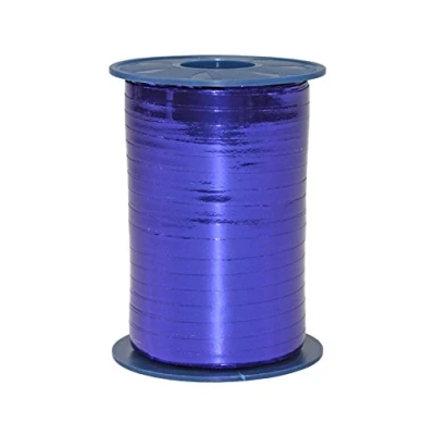 Imagen de C.E. PATTBERG MEXICO cinta regalo color azul real metalizada, 400 m embalar para rizar envolver regalos, 5 mm de ancho, accesorios decoración y manualidades decorativa toda ocasión