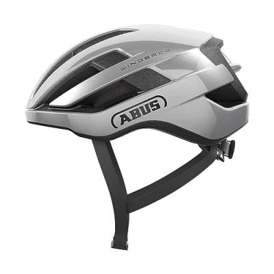 Imagen de ABUS casco WingBack para bicicleta de carretera sencillo conducción deportiva diaria y ocio adultos adolescentes plateado, talla M