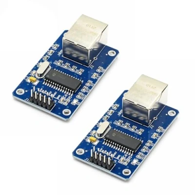 Imagen de módulo de red Ethernet ENC28J60 HR911105A 3,3 V para alimentación, LAN, interfaz SPI, 2 unidades
