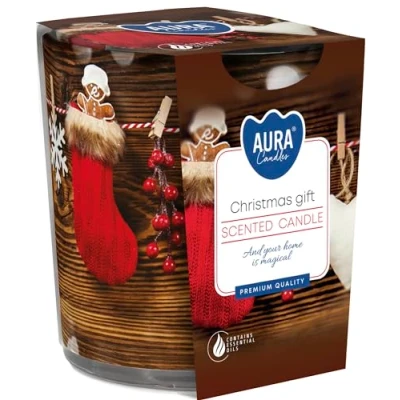 Imagen de Vela perfumada de 120 g, cera 7 x 8 cm, 22 horas, Navidad, (N3252 Christmas)