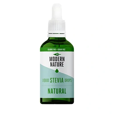 Imagen de Modern Nature Gotas de Stevia Líquida Sin Sabor 100ml Edulcorante Natural, Azúcar, Calorías, Keto Sustituto del Azúcar y Jarabe Café