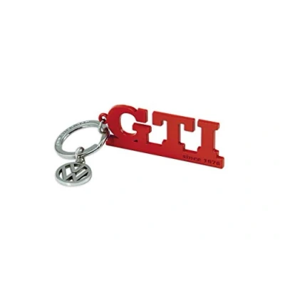 Imagen de BRISA VW Collection llavero de metal Volkswagen con anillo, accesorio para el en diseño GTI (Inscripción Rojo).