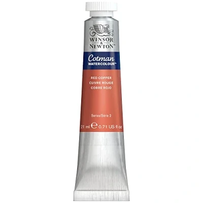 Imagen de Winsor &amp; Newton acuarela Cotman Metallics tubo de 21ml color cobre rojo , metálica, metálica