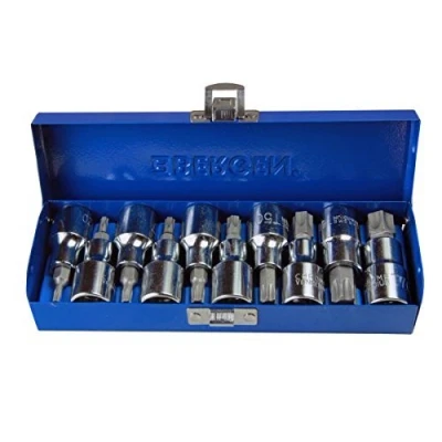 Imagen de US PRO B1128 Piece Torx TRX Star BIT Juego de llaves vaso (1/2&quot;, 10 piezas, 1/2&quot;)