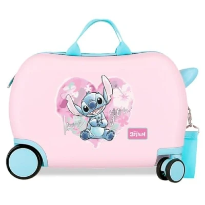 Imagen de Disney Joumma Heart Stitch Maleta Infantil Rosa 45x31x20 cms Rígido 1,8 kgs Cierre de combinación Lateral ABS 27,9L Equipaje Mano